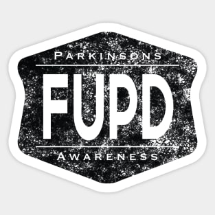 Parkinsons FUPD Parkinsons Awareness Distressed Sticker